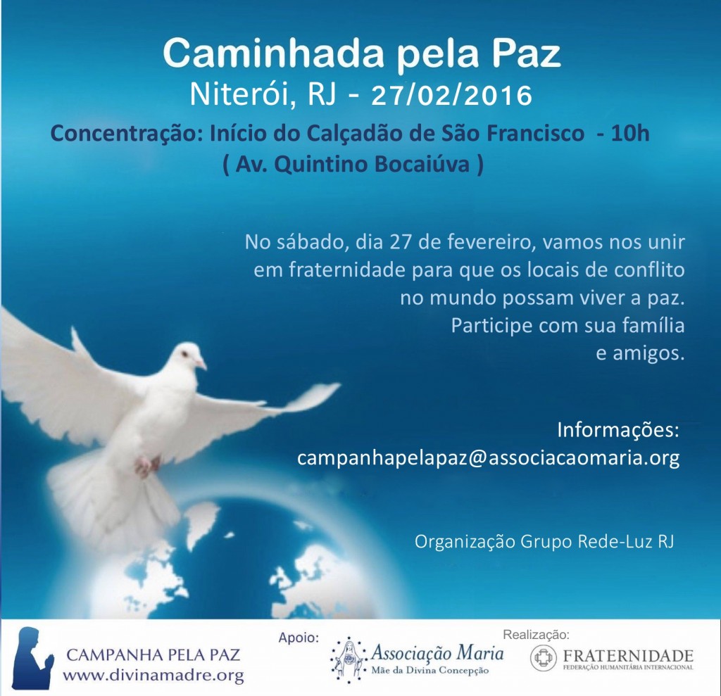 caminhada Paz Niteroi convite