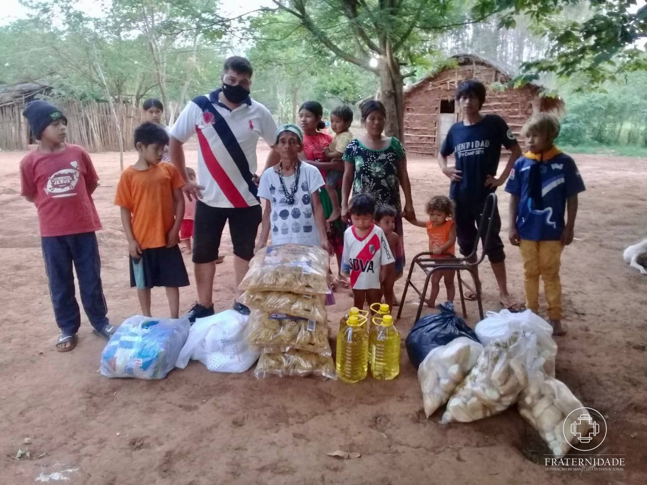Rede-Luz Paraguai doação alimentos indígenas Mbya y Ava Guarani