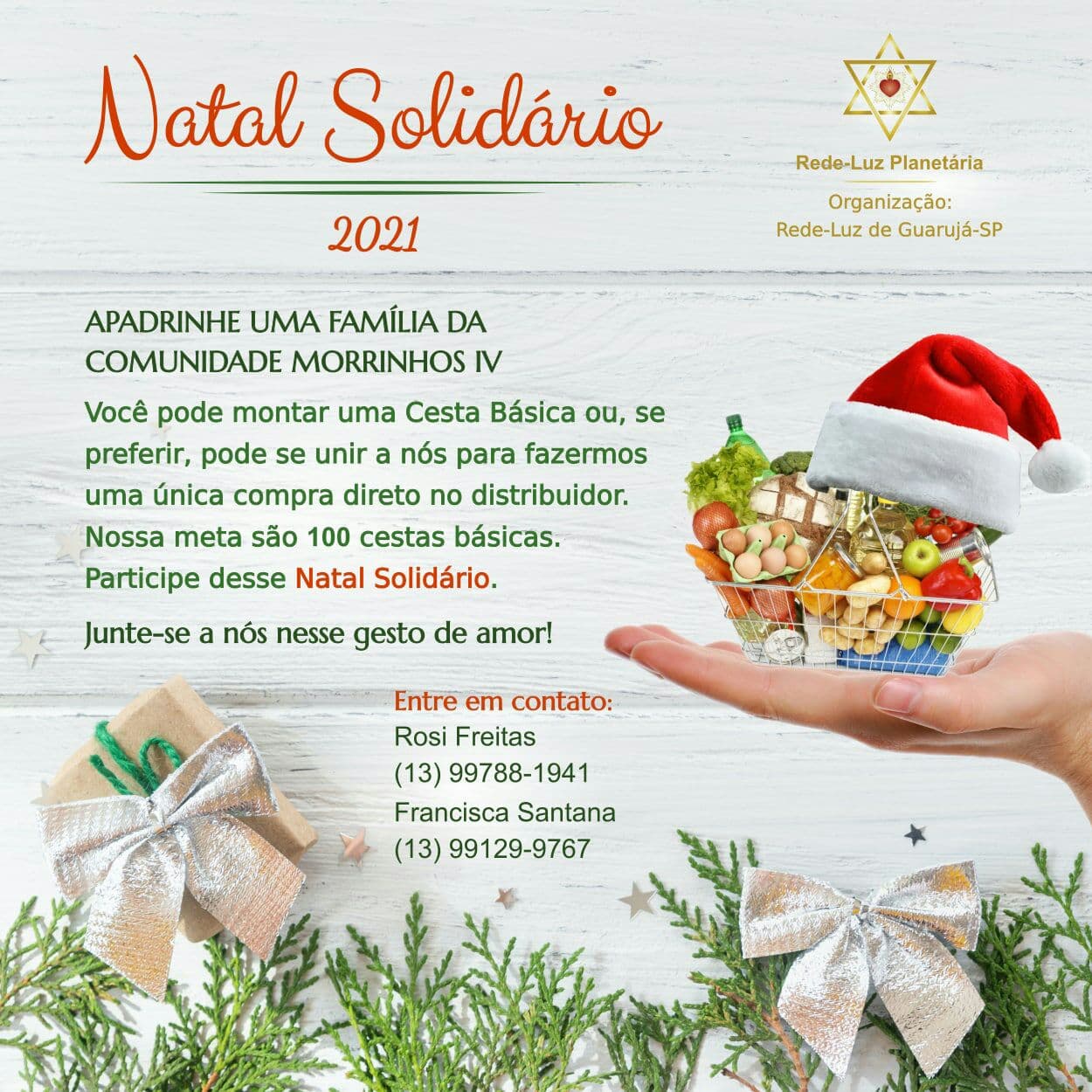 Campanha de Natal da Rede-Luz Guarujá
